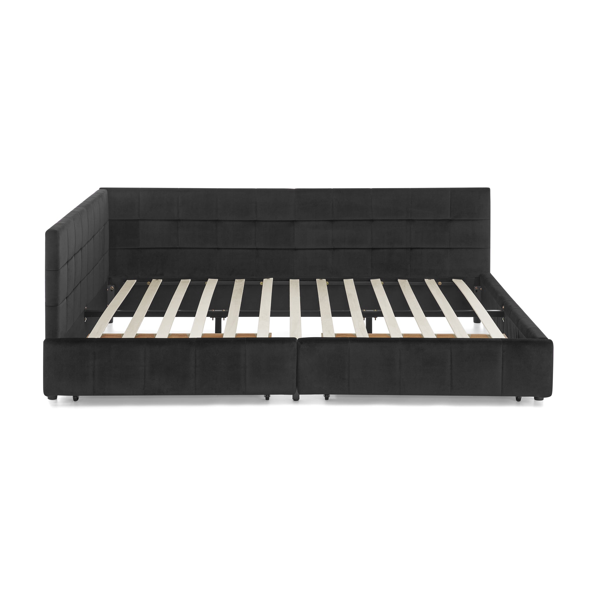 Queen Size Storage Upholstered Tufted Bed Frame