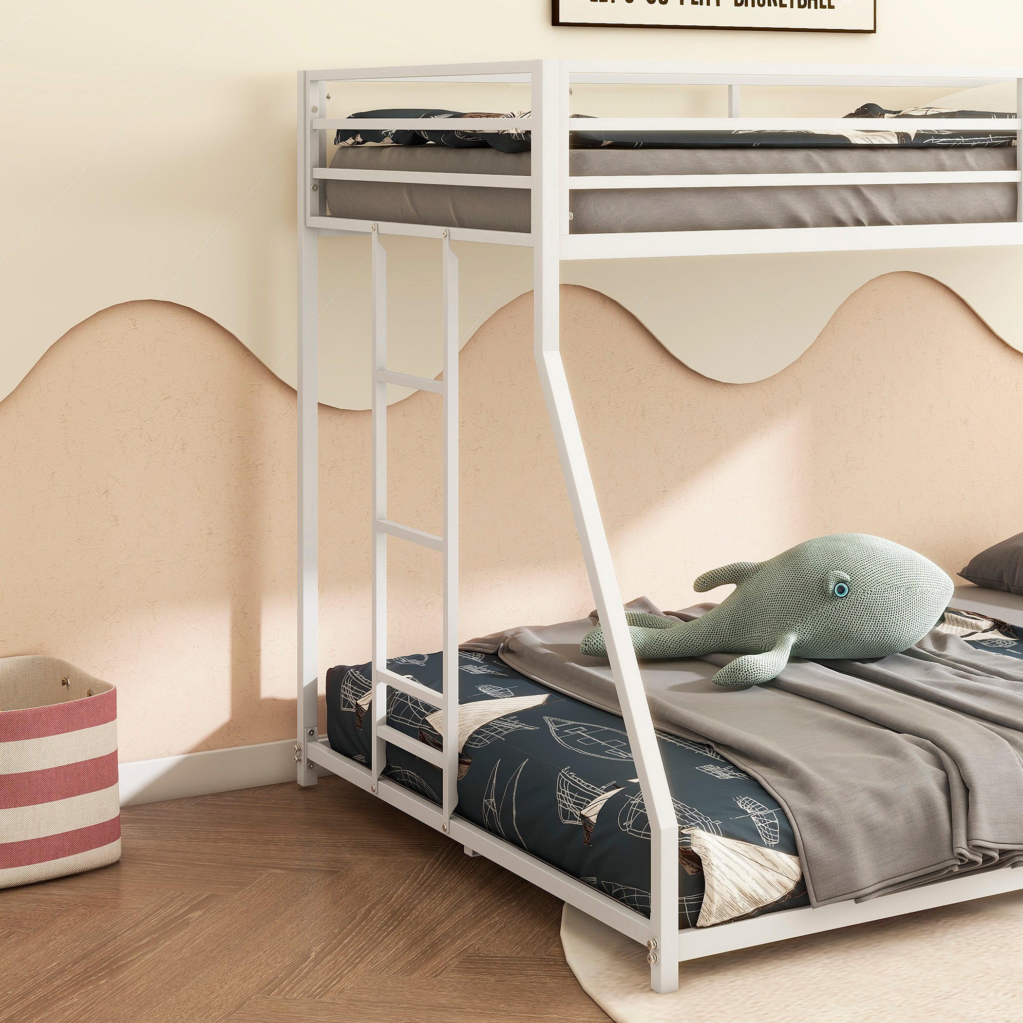 Adam Sturdy Twin Over Full Bunk Bed - Metal