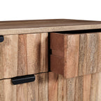 Stylish Mango Wood 2-Drawer 2-Door Cabinet