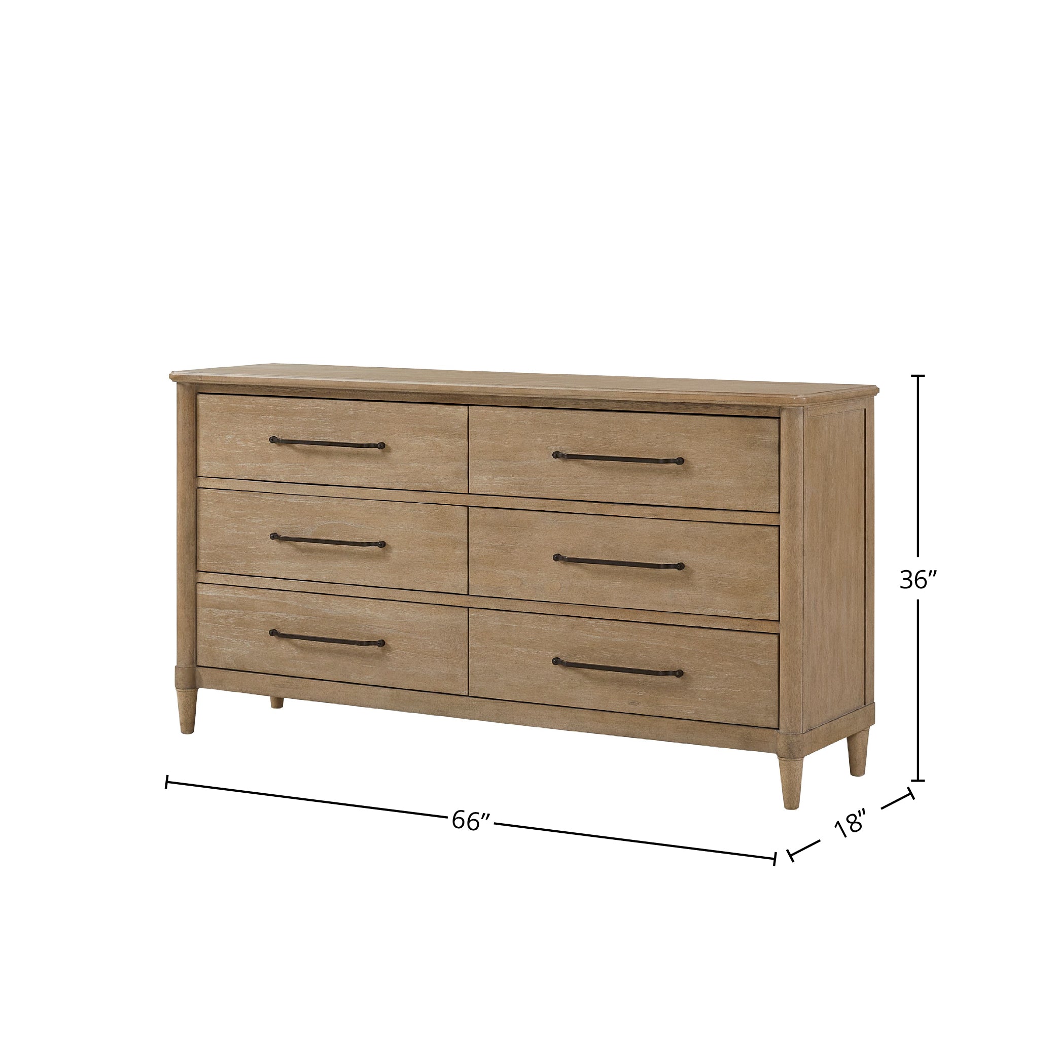 Casual 6 Drawer Dresser