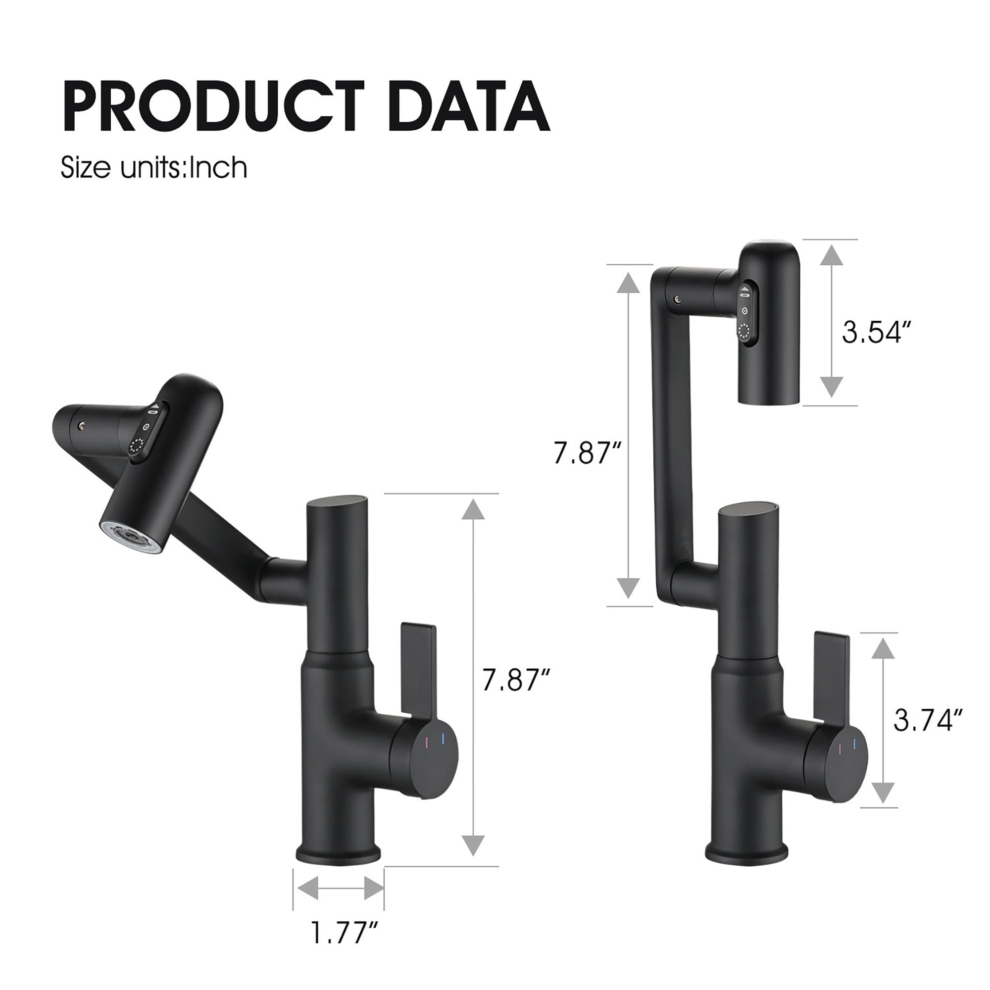 Bathroom Sink Faucet with Spray Function