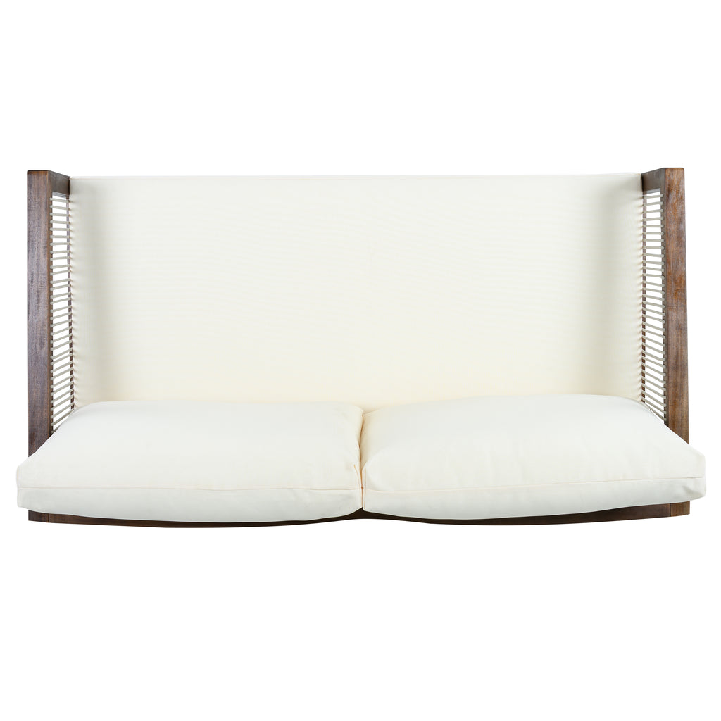 Outdoor 4-Piece Sofa Set with Acacia Wood Frame