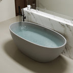 67'' Freestanding Bathtub Resin Stone Soaking Bathtub