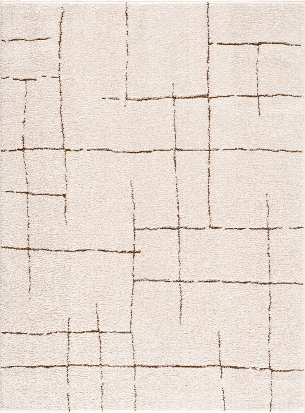 Koume Ivory & Brown Area Rug