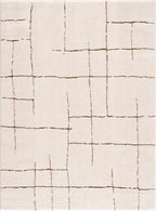 Koume Ivory & Brown Area Rug