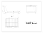 Heather Upholstered Velvet Queen Bed