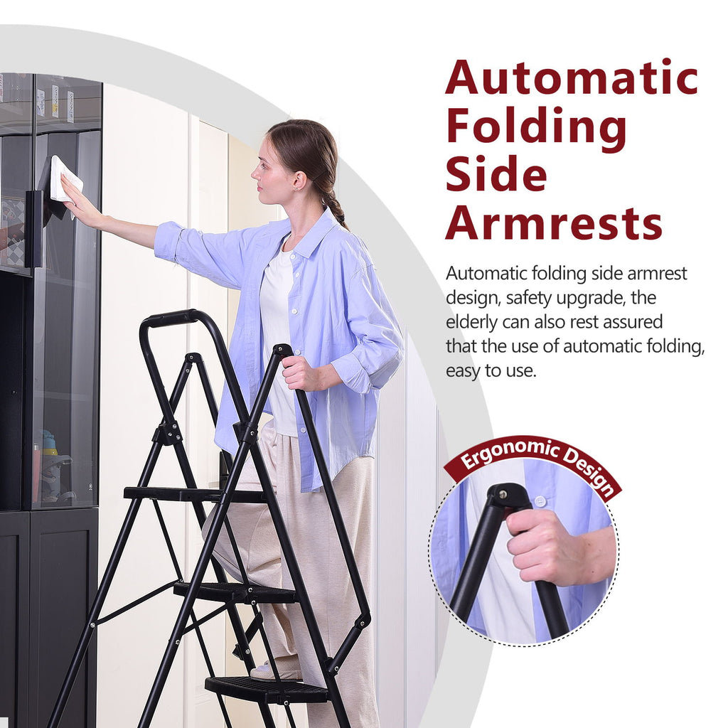 Four Step Ladder - Lightweight Folding Step Stool