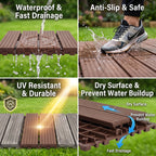 Plastic Interlocking Deck Tiles - 44 Pack