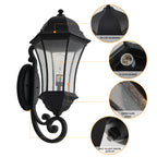 27" Outdoor Wall Lantern with Dusk to Dawn Sensor
