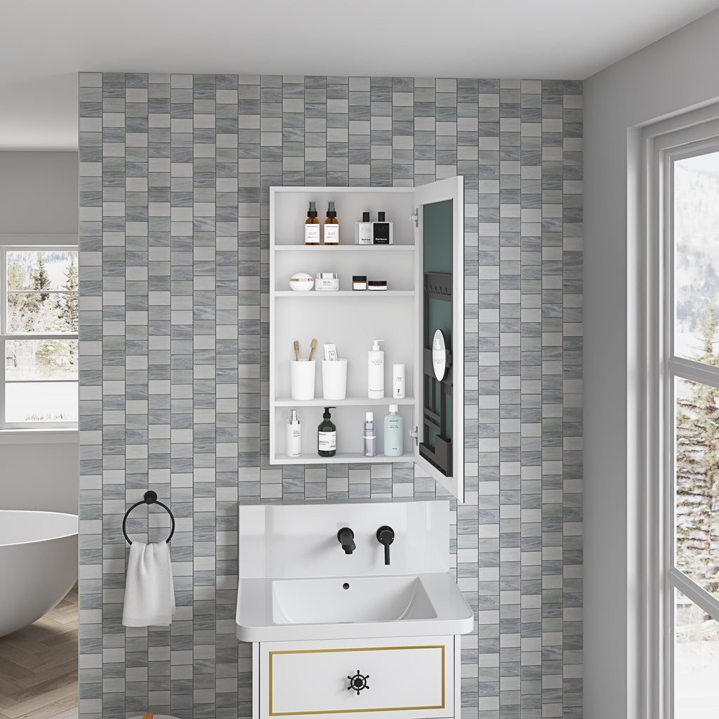 Frameless Mirror Medicine Cabinet - 20'' W x 36'' H