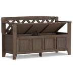 Amherst Solid Wood Entryway Storage Bench in Farmhouse