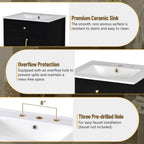 24-Inch Bathroom Vanity with Ceramic Sink