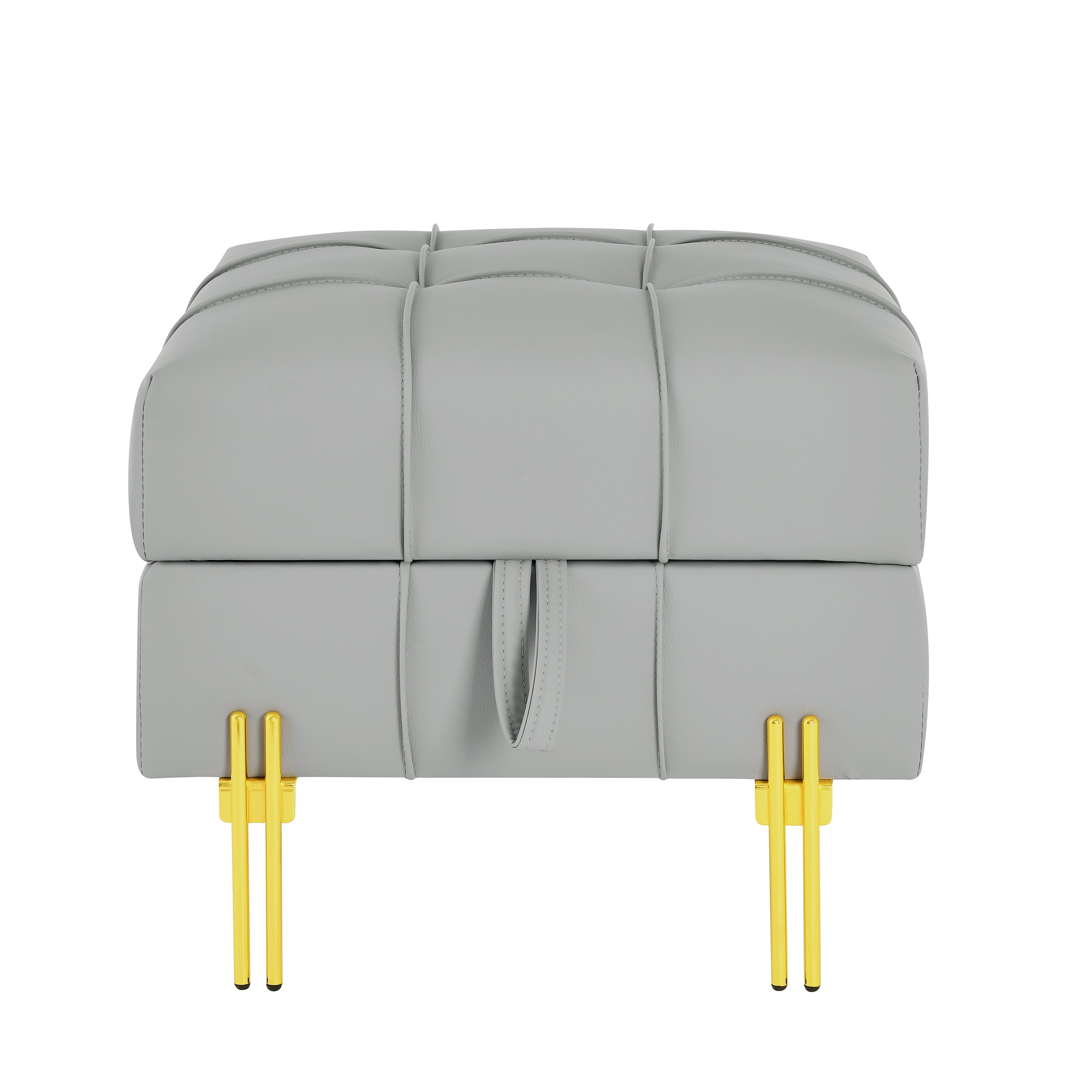 22 Inch Anti-Scratch Leather Storage Ottoman