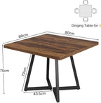31.5" Square Rustic Dining Table for 2-4