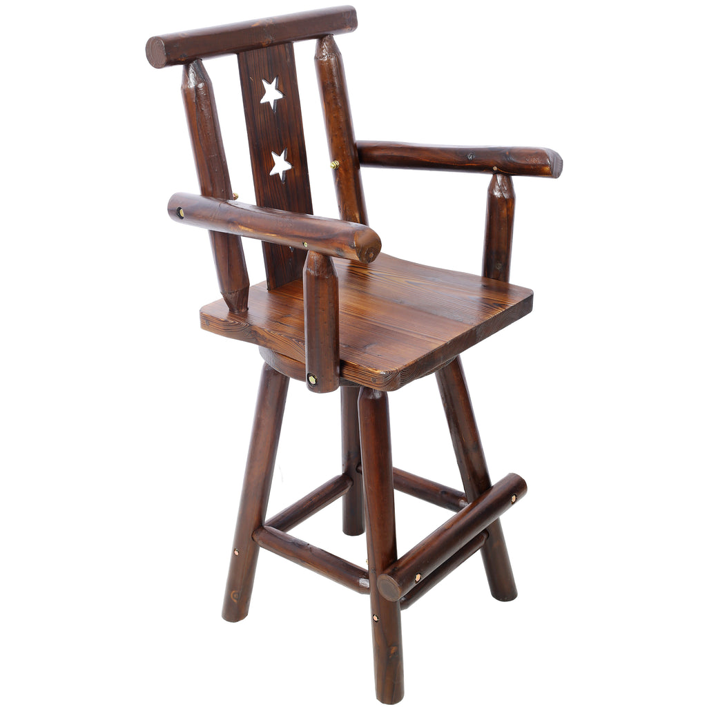 Rustic Bar Stool - Fir Wood Construction