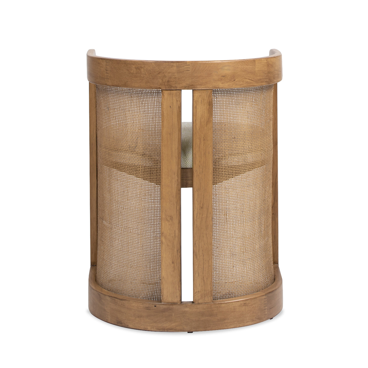 Lilith 20.5" Curved Rattan Upholstered Dining Chair