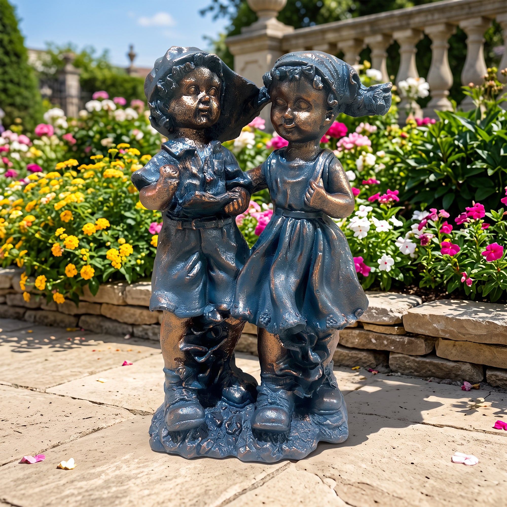 Magnesium Oxide Statues of Boy and Girl