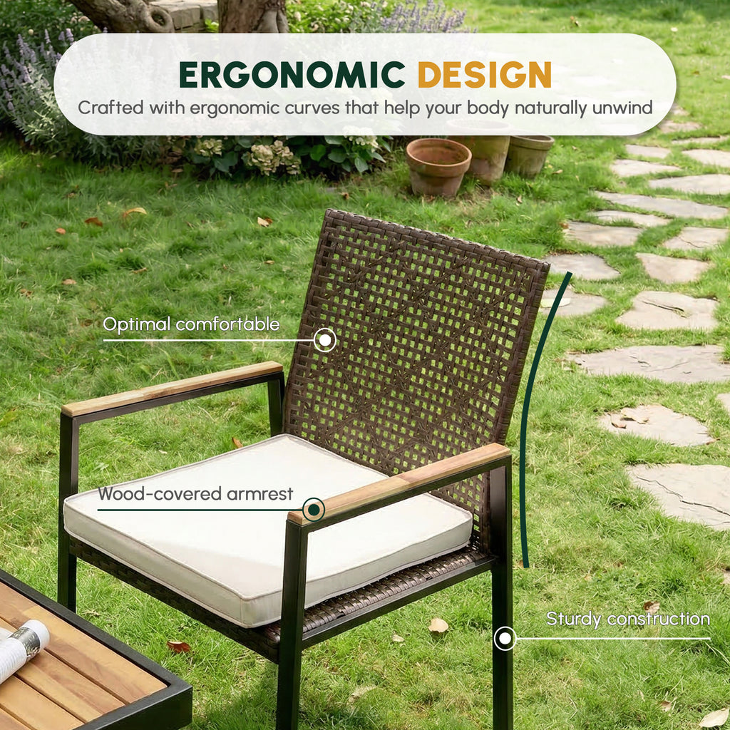 All Weather 5-Piece Patio Dining Table Set