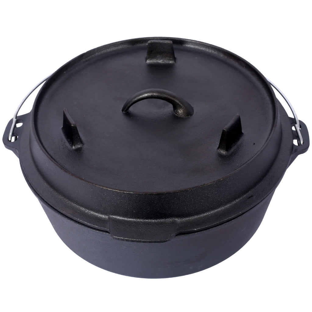 Pre-Seasoned Cast Iron Dutch Oven with Skillet Lid, 6 Quart