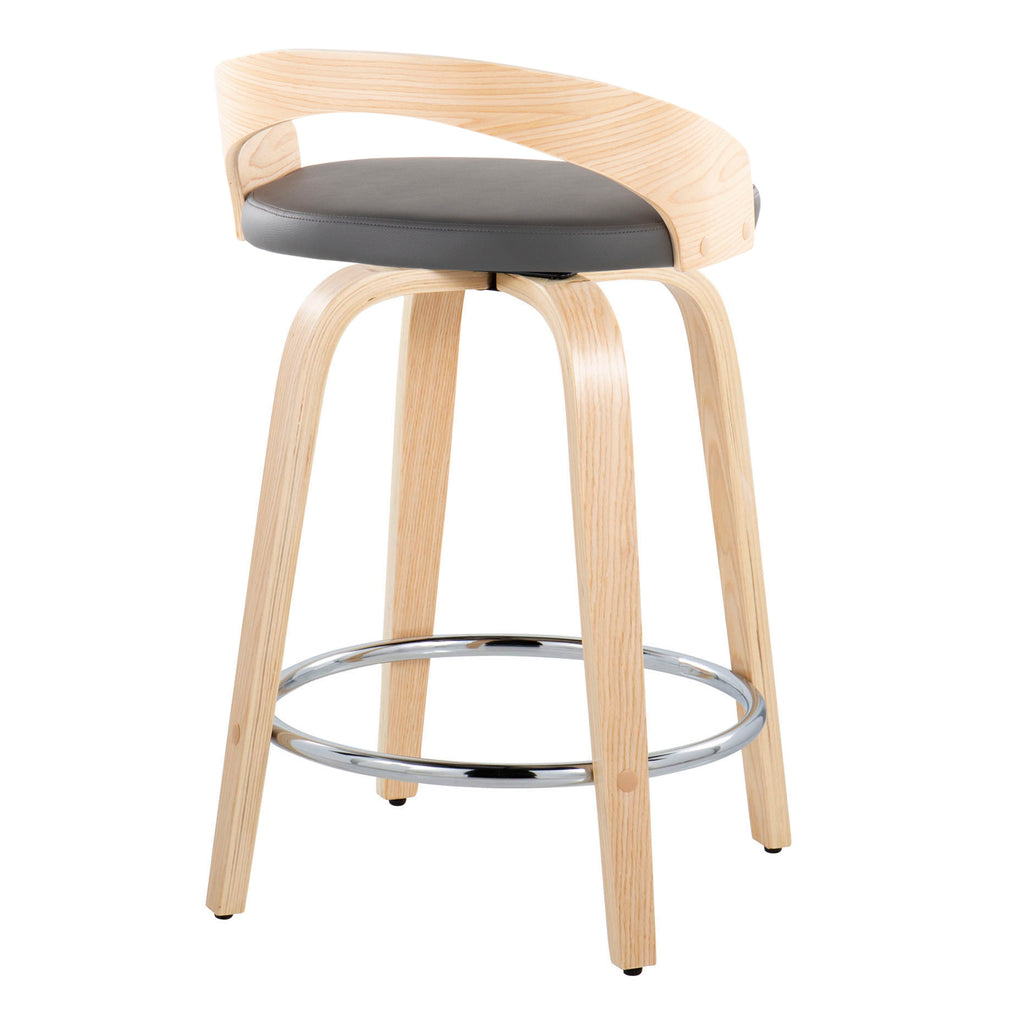 Contemporary Fixed-Height Counter Stool with Swivel