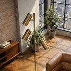 Lumina Brassed Gold Floor Lamp