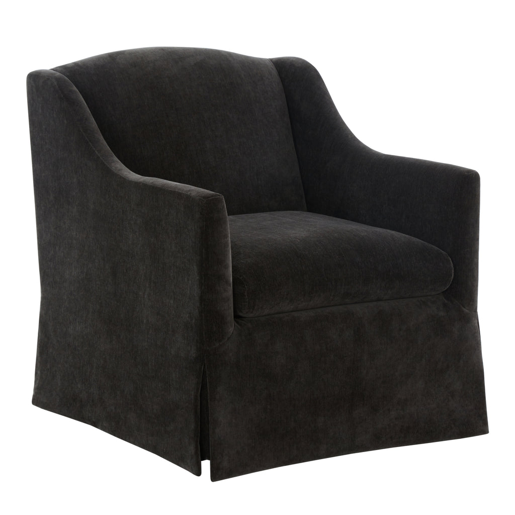Luisa Skirted Swivel Accent Chair - Mink