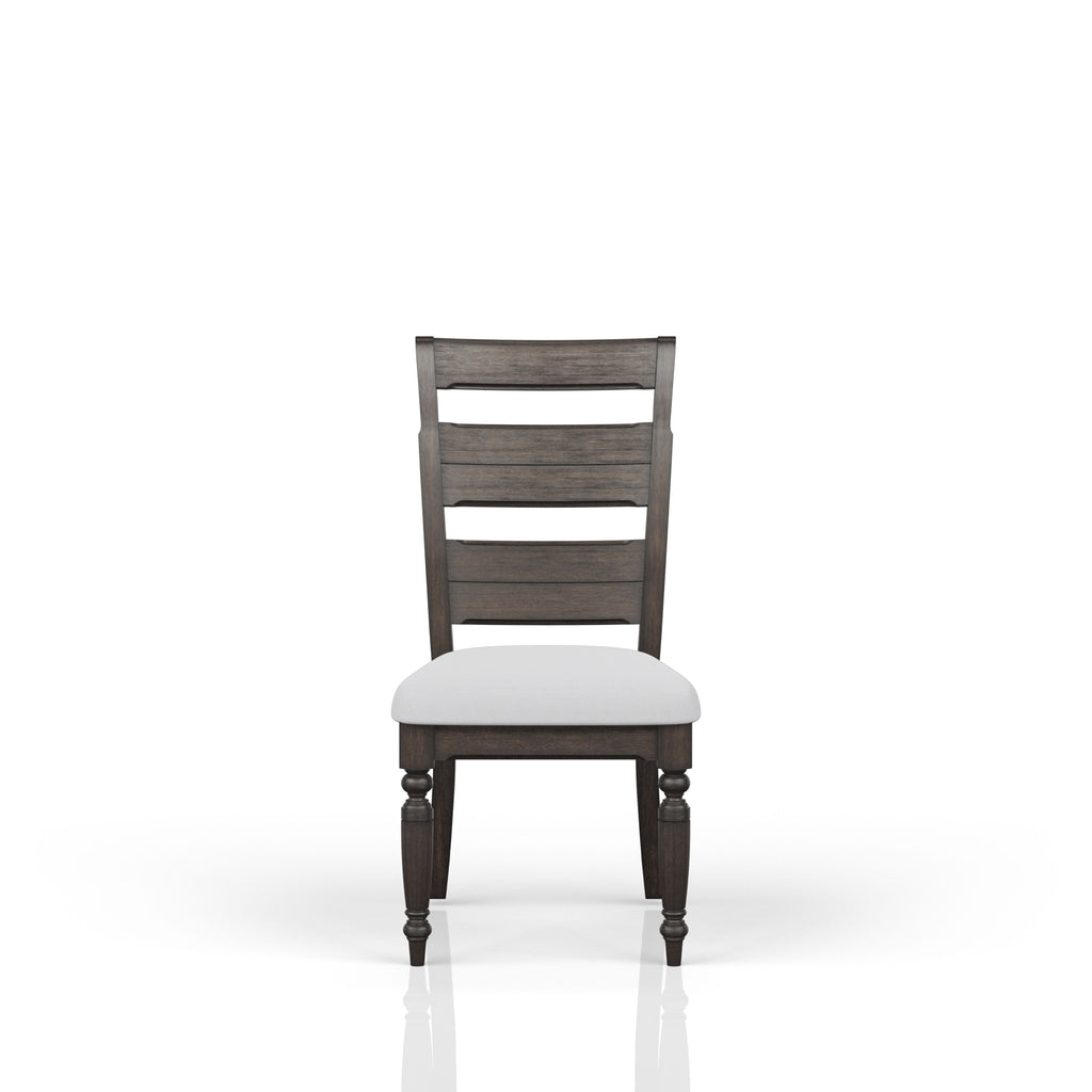 Upholstered Seat Ladderback Side Chair Set of 2