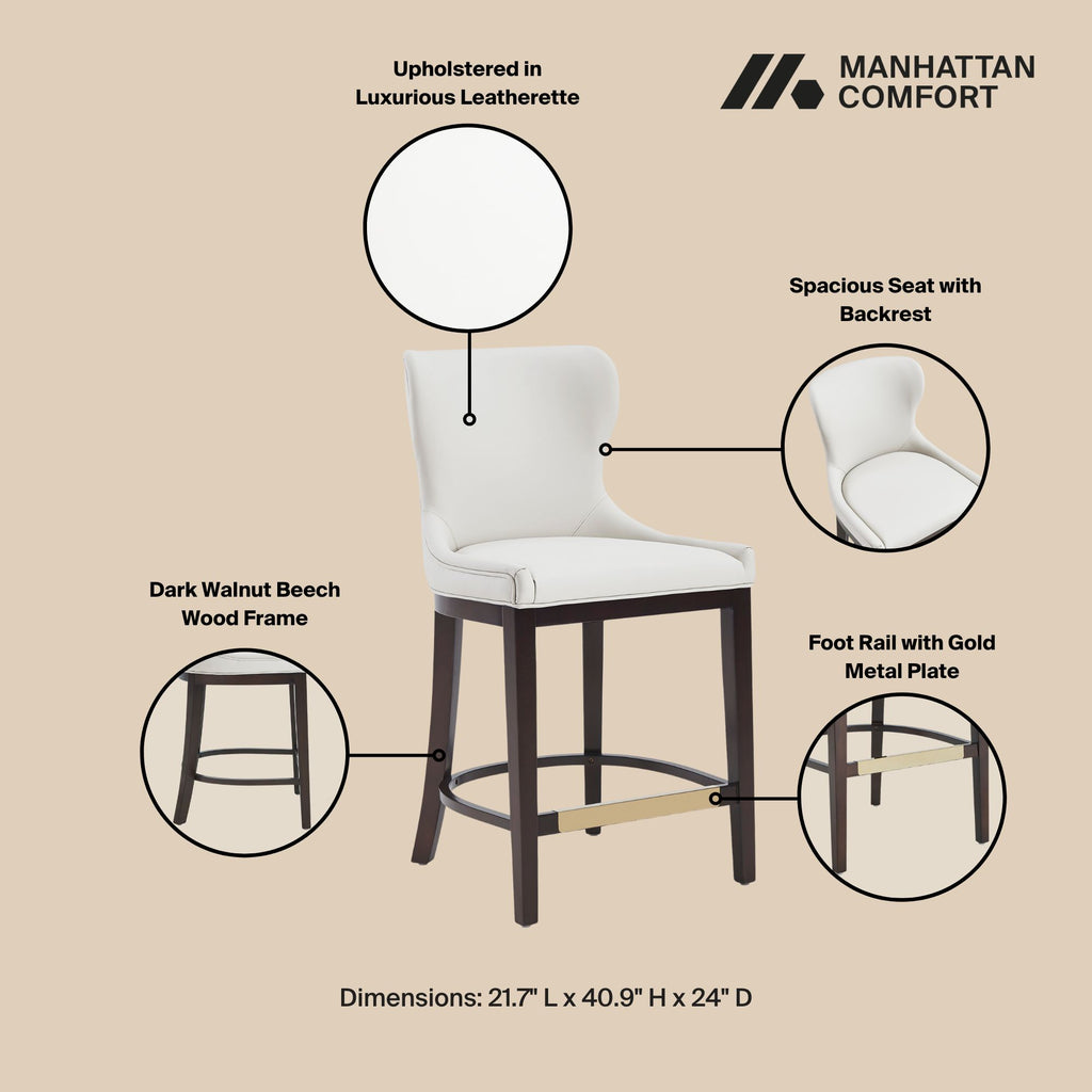 Blair Wood Upholstered Counter Stool