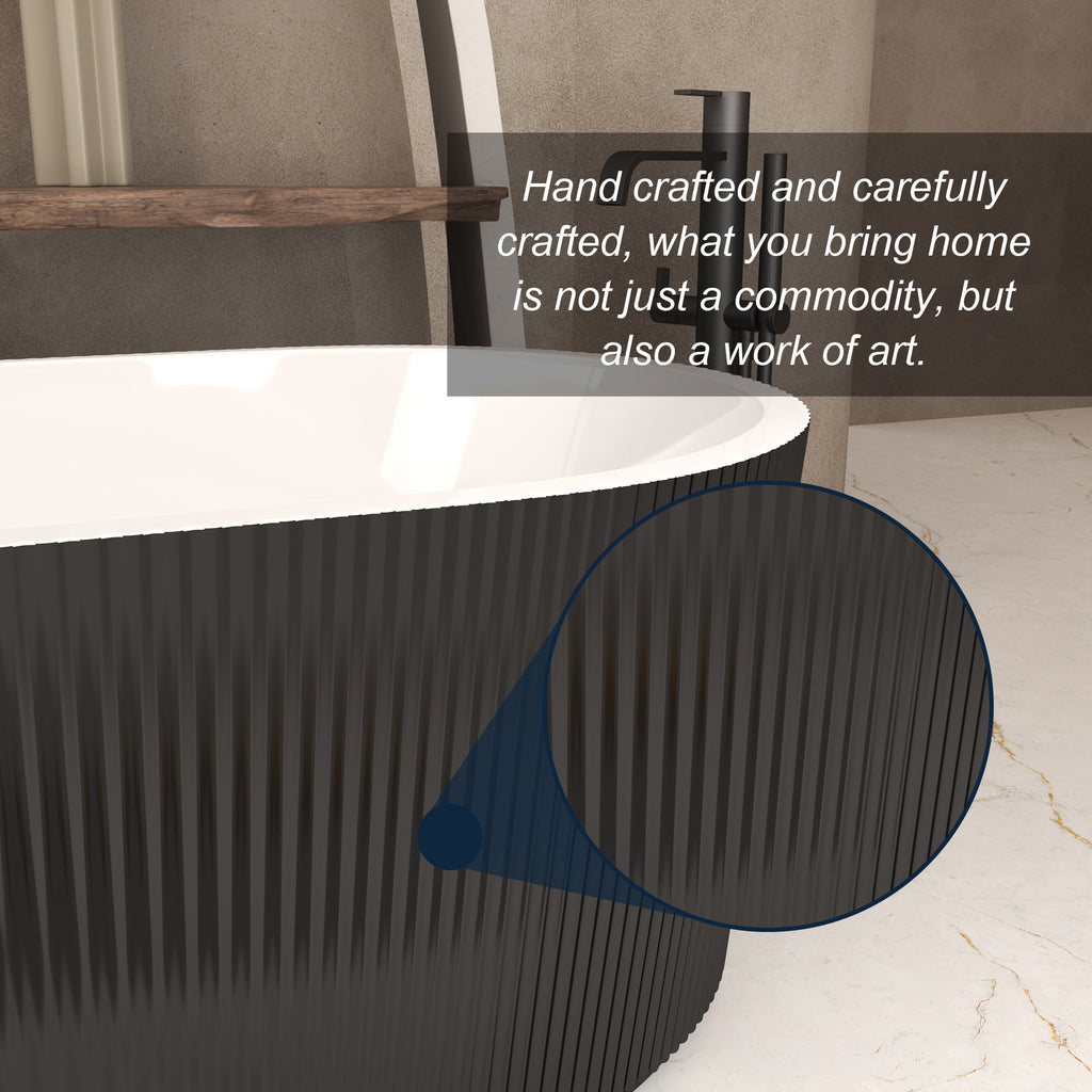 67" Linear Acrylic Freestanding Bathtub