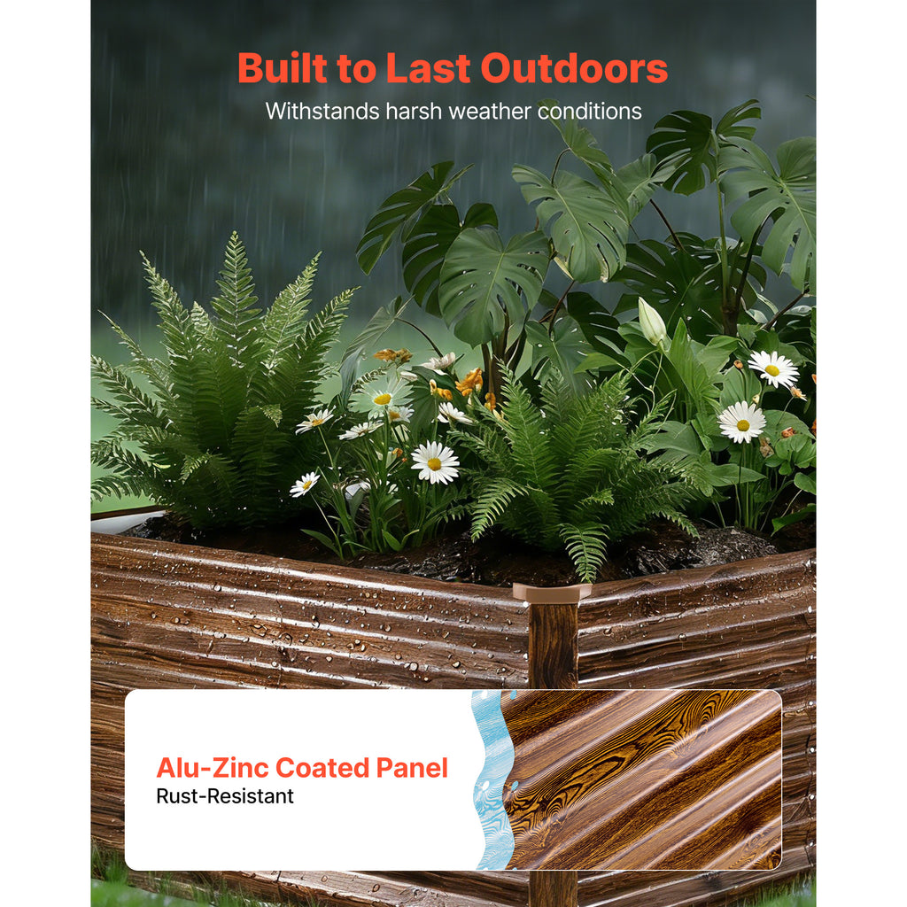 Galvanized Raised Garden Bed - 8 x 4 x 2 ft