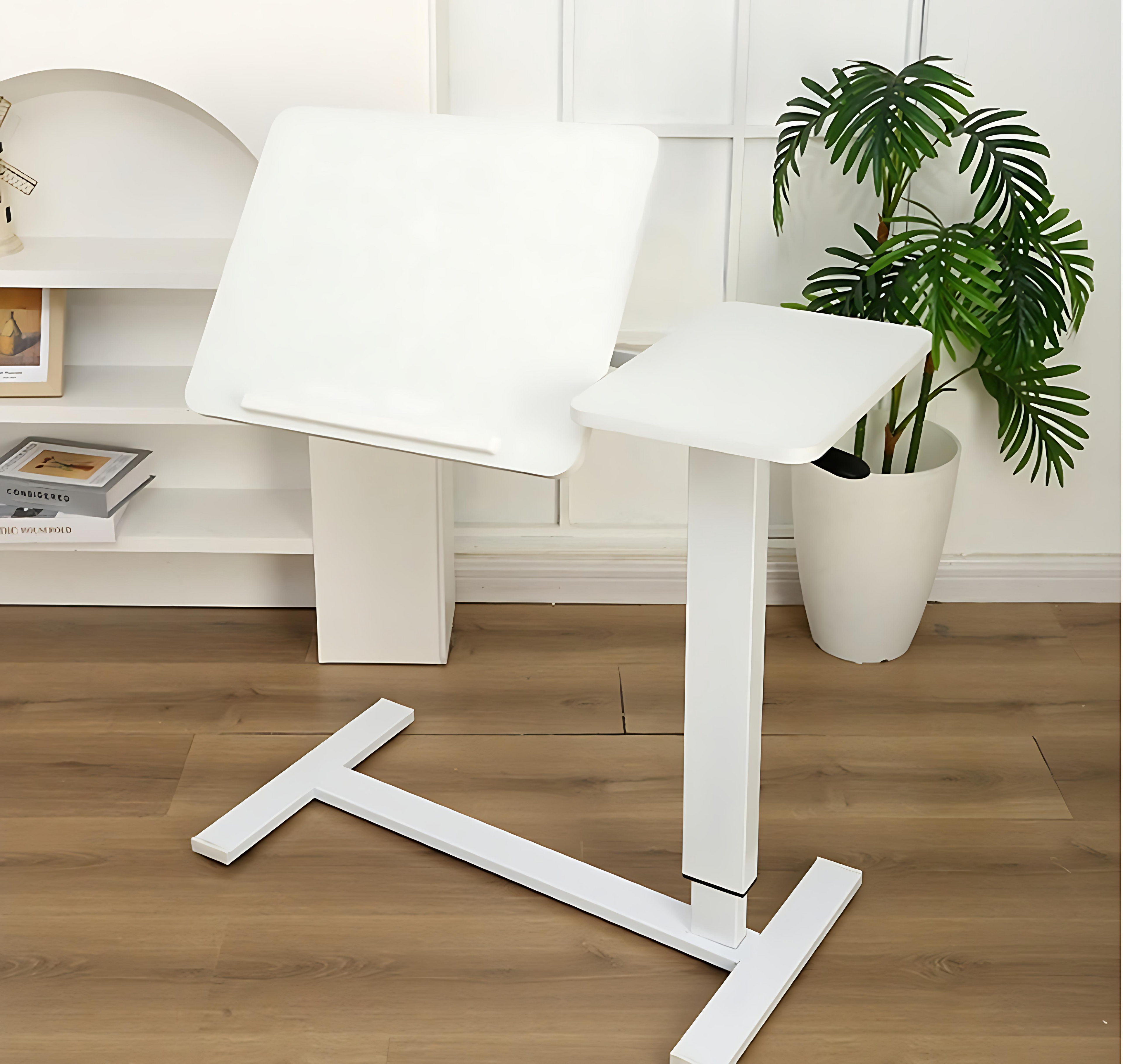 Mobile Overbed Bedside Desk with Height Adjustment