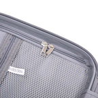 Light Gray 4-Piece Spinner Wheel Luggage Set with Cosmetic Case