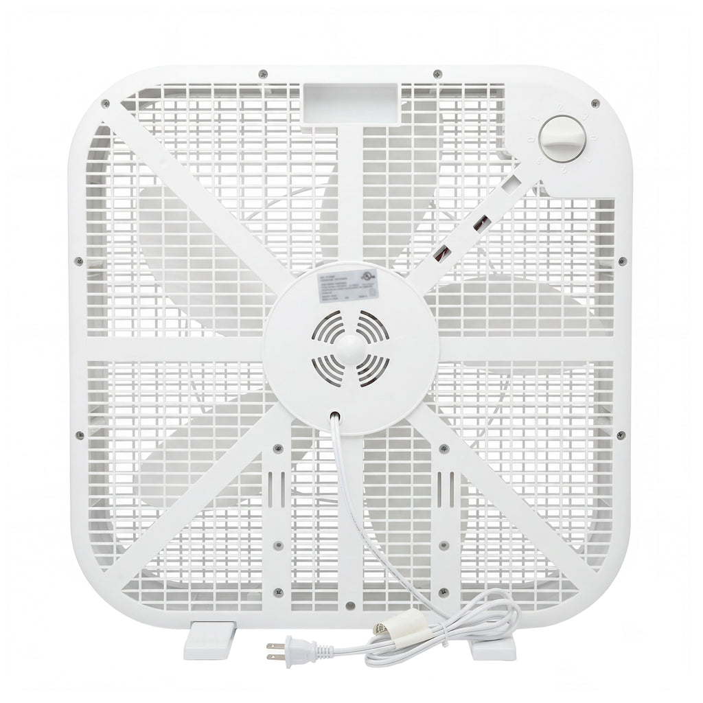 20 Inch Box Fan - 3-Speed Portable Cooling Fan with Carry Handle