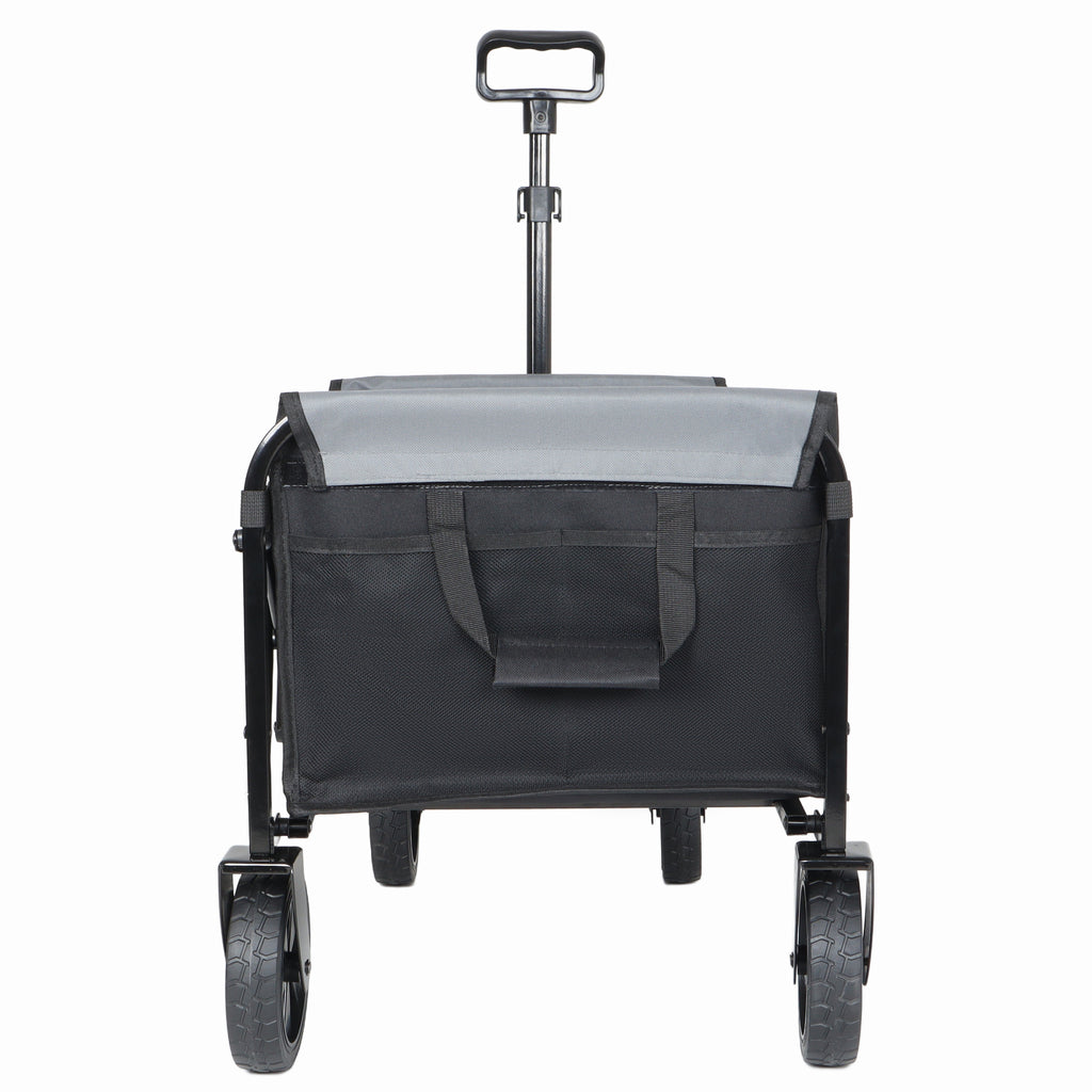 All-in-One Convertible Folding Trolley with Bench Seat and Dog Leash