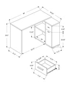 L-Shaped Computer Desk with Storage Drawers