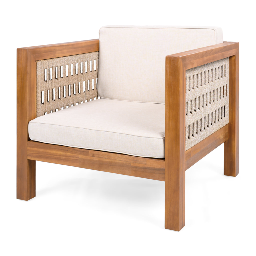 Acacia Wood Outdoor Club Chair