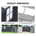 Outdoor Storage Shed 20x13 FT, Metal Garden Shed