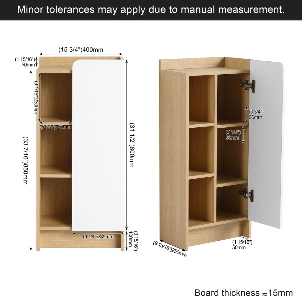 16" Medium Light Bathroom Storage