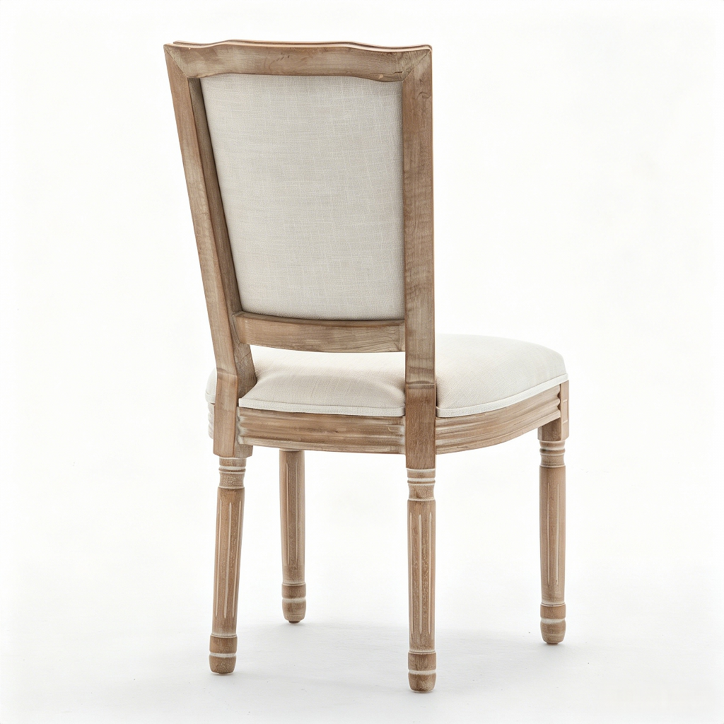 Farmhouse Solid Wood Frame Dining Chairs with Cushioned