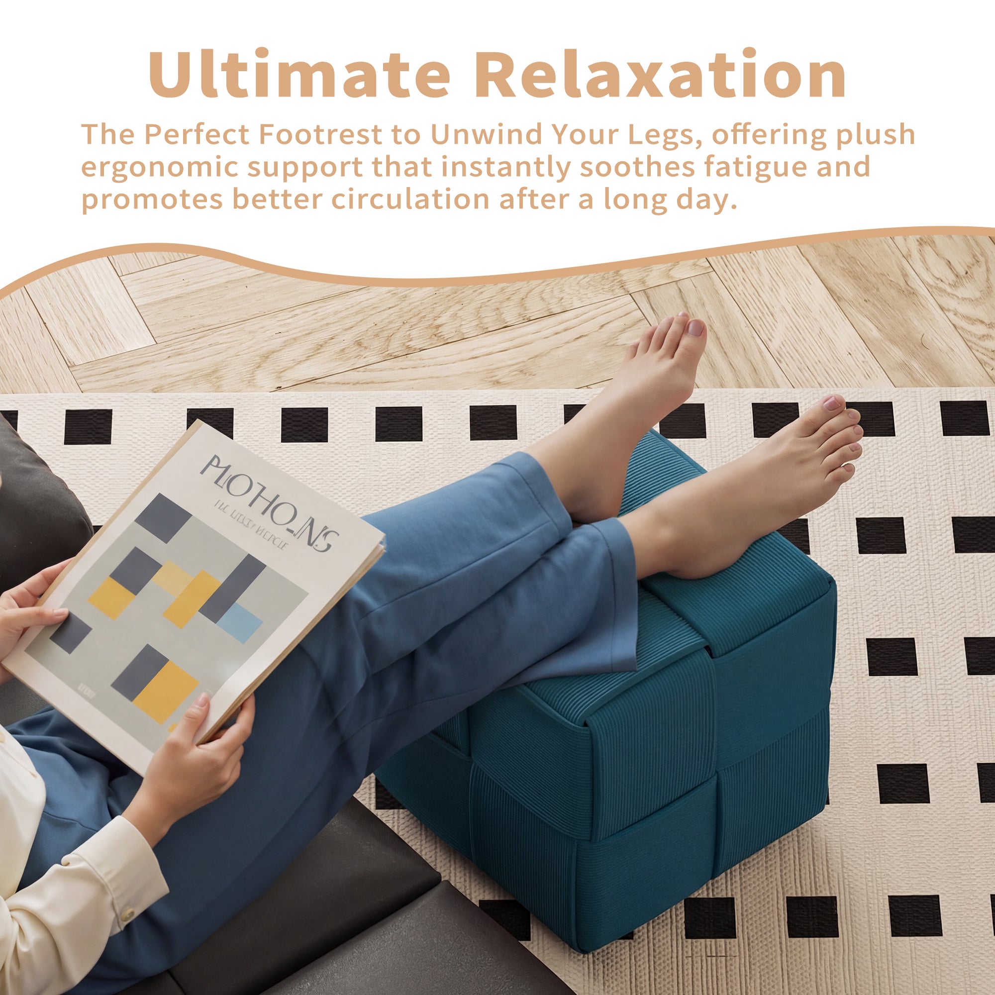 Soft and Comfortable Square Ottoman Foot Rest