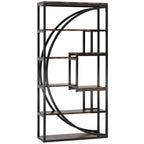 70.47" Height Industrial 5-Tier Rustic Bookcase