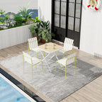 Summer 4-Pack Modern Striped Color Block Chairs Set