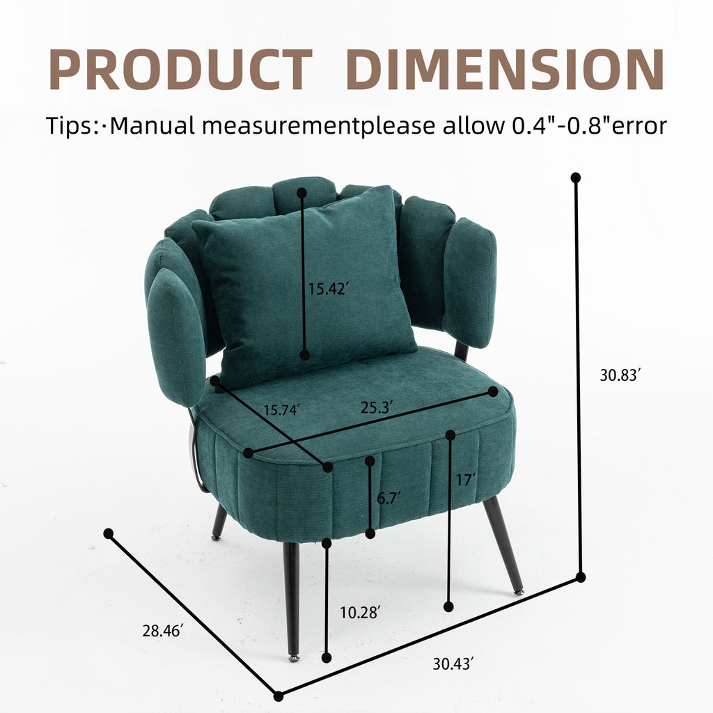 Decorative Armchair with Spring Seat Cushion