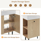 21.6" Wood Bathroom Vanity with Left Side Storage