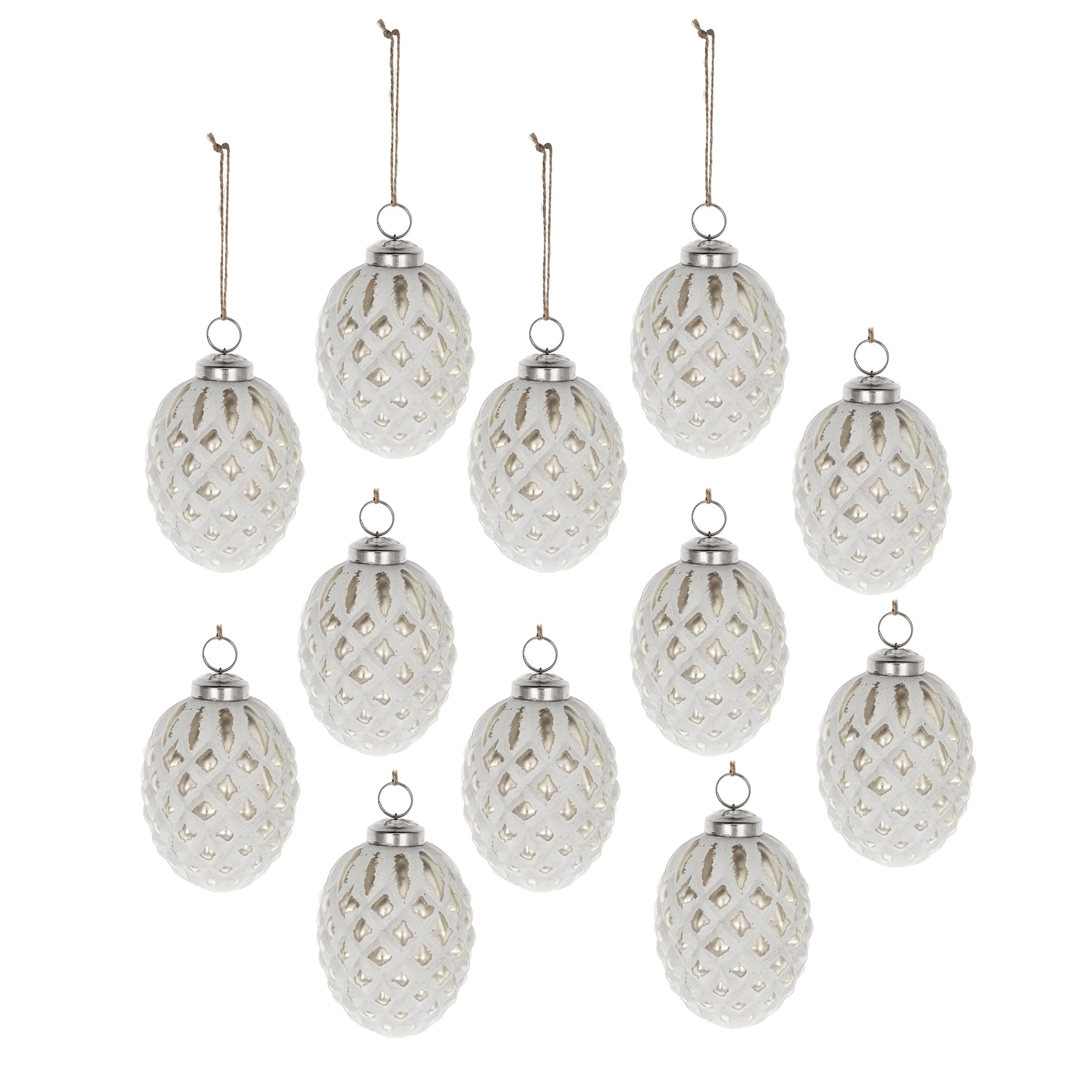 D4x4.2"H Christmas Ball Ornaments - Set of 12