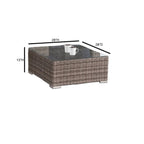 LSI Fully Assembled Outdoor Wicker Seating Group for 6 with Cushions