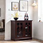 Spacious Size Sideboard with 2 Clear Tempered Glass Doors