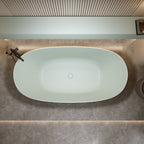 69'' Freestanding Bathtub Resin Stone Soaking Bathtub