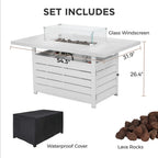 54.3 Inches Outdoor Patio Fire Pit Table