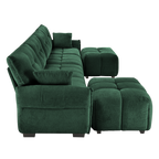 4-Seater Sofa Set with 2 Ottomans